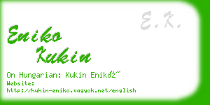 eniko kukin business card